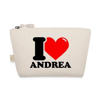 J’aime andrea Prénom - Trousse biologique - nature - Devant