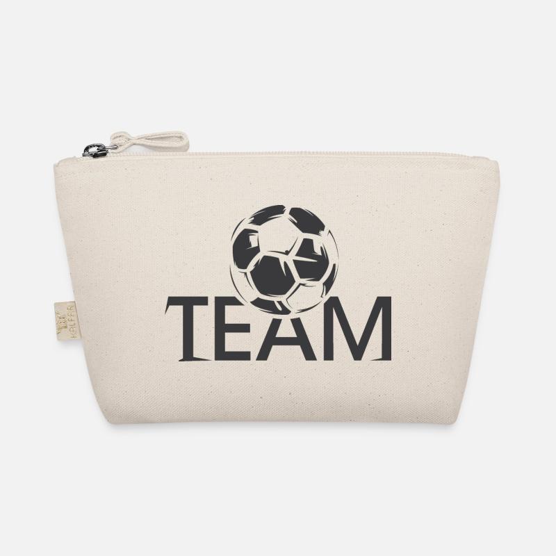 team fußball Verein Mannschaft Logo icon Ball - Bio-Täschchen - Natur