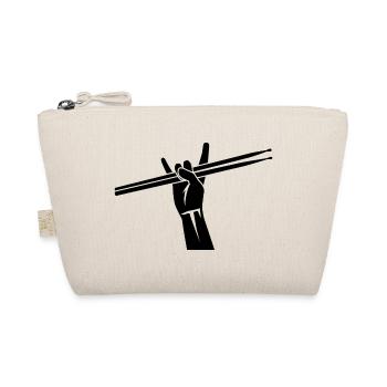 Drummer hand sketch - Organic Pouch - nature - Front