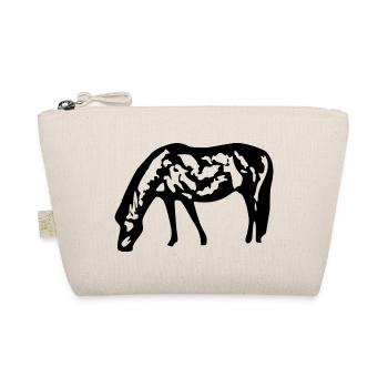 Horses T-shirt Gift Rider - Organic Pouch - nature - Front