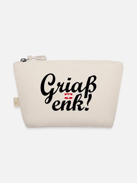 Austrian dialect Griaß enk! - Organic Pouch - nature - Front