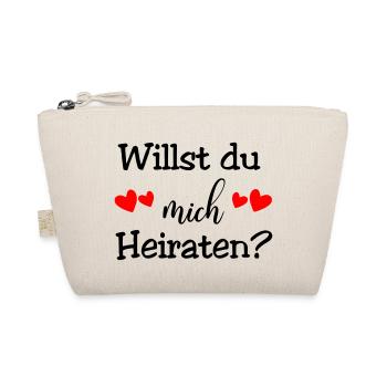 Willst du mich Heiraten - Bio-Täschchen - Natur - Vorne