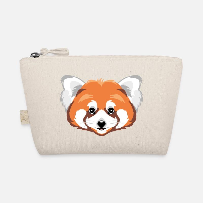 Red panda head Organic Pouch