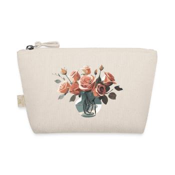 Roses dans un vase rouge rose esthétique - Trousse biologique - nature - Devant