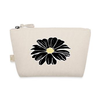 Blume schwarz Blumen schwarz Blüte - Bio-Täschchen - Natur - Vorne