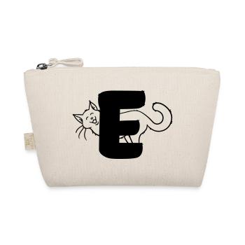 Cat Letter F - Organic Pouch - nature - Front