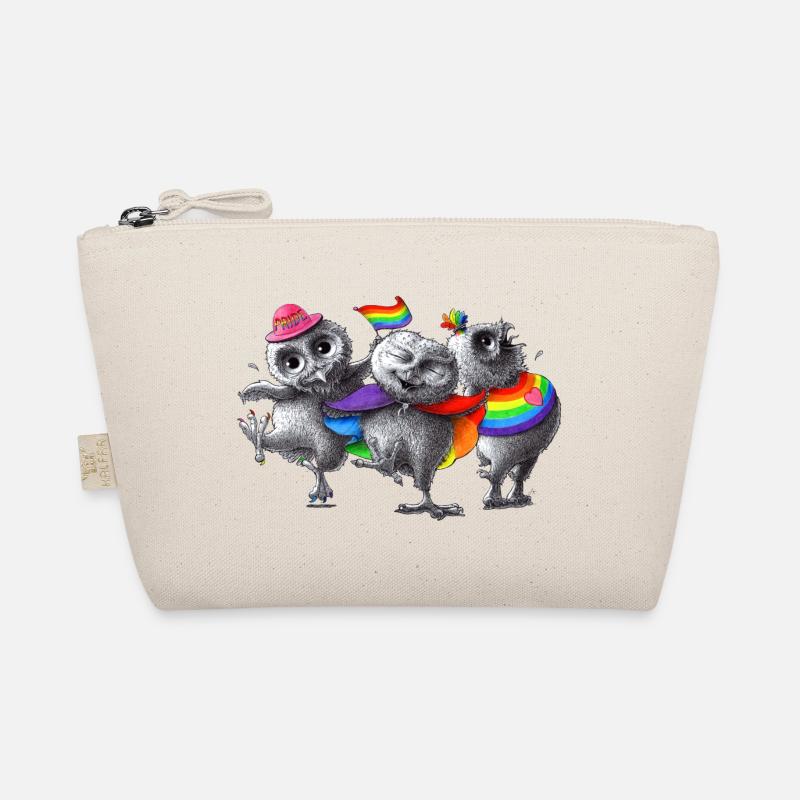 Lustige tanzende Pride Eulen Bio-Täschchen
