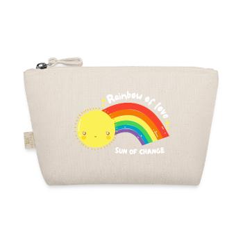 LGBT-Regenbogen der Liebe - Bio-Täschchen - Natur - Vorne