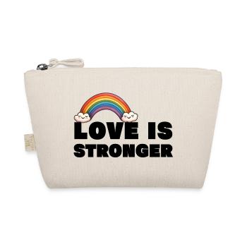 Love is stronger. LGBT - Organic Pouch - nature - Front