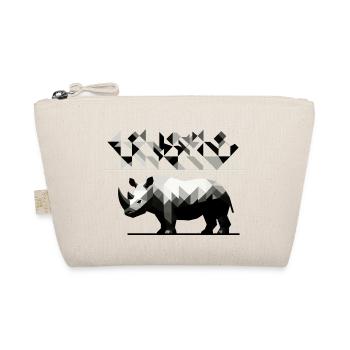 Geometric Rhinoceros - Organic Pouch - nature - Front