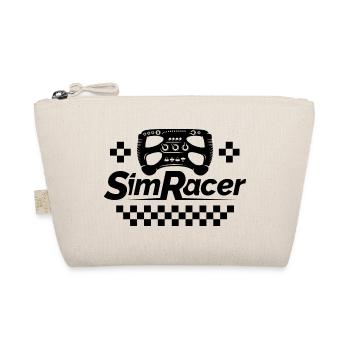 Sim Racer gamer Simracing Lenkrad Symbol Logo icon - Bio-Täschchen - Natur - Vorne