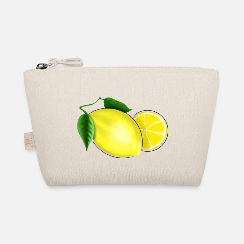 Frische Zitrone mit Blatt Bio-Täschchen