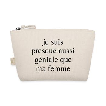 I'm almost as awesome as my wife - Organic Pouch - nature - Front