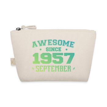 September 1957 Birthday Gift September 1957 - Organic Pouch - nature - Front