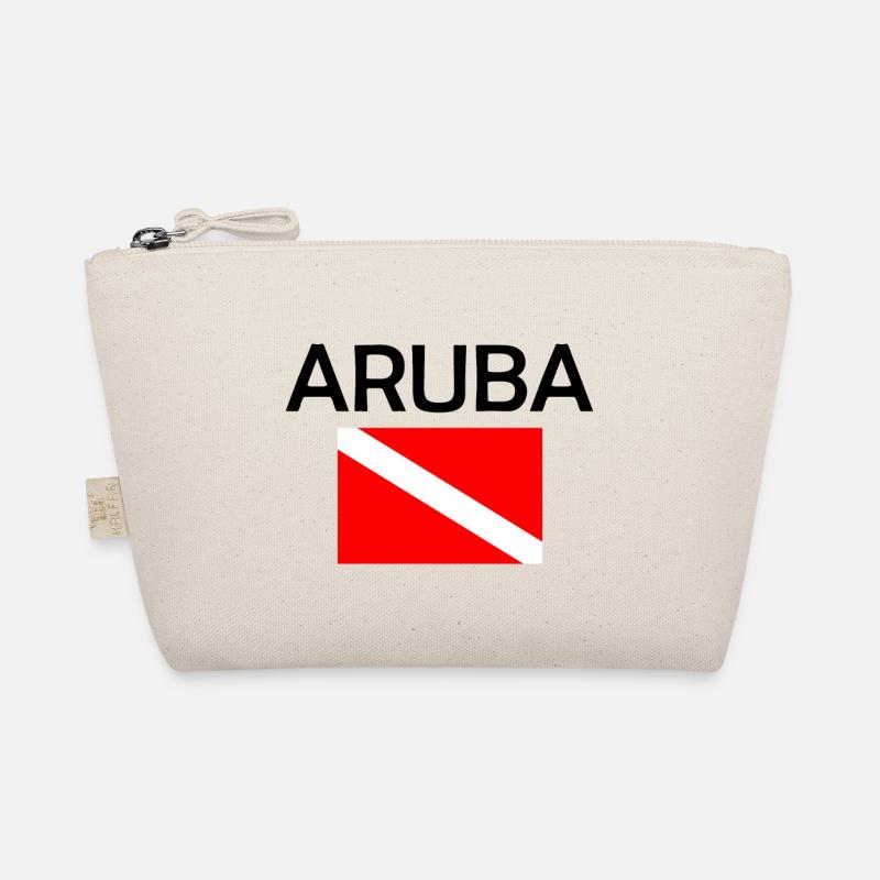 Aruba Diver Down Flag - Scuba - Diving - Tauchen Organic Pouch