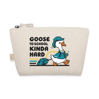 Goes To School Kinda Hard - Organic Pouch - nature - Front