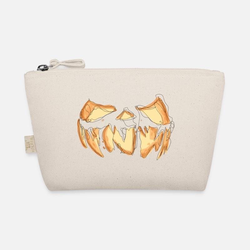 Pumpkin Face Halloween Scribble Organic Pouch