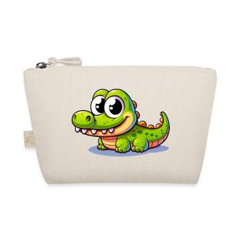 Alligator Crocodile - Organic Pouch - nature - Front