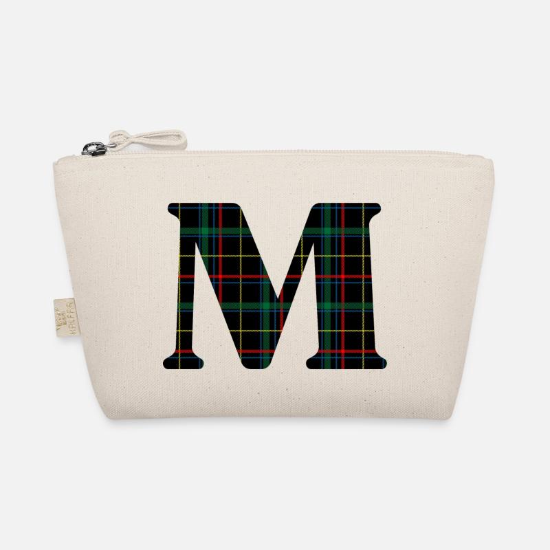 Monogramm m Schottischer Tartan Bio-Täschchen