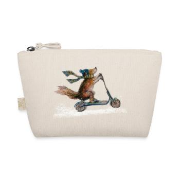 Bernd in luck! Joy in the snow - Organic Pouch - nature - Front