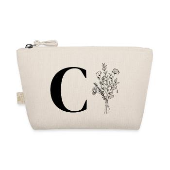 Lette c minimalistische Blumen - Bio-Täschchen - Natur - Vorne