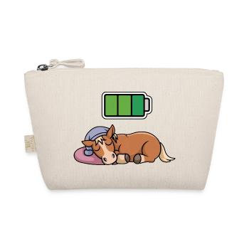 Horse Sleeping Recharging Night Bedtime - Bio-Täschchen - Natur - Vorne