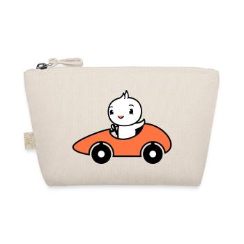 Bird Drives Fast Car Racing Car Sport Racing - Organic Pouch - nature - Front