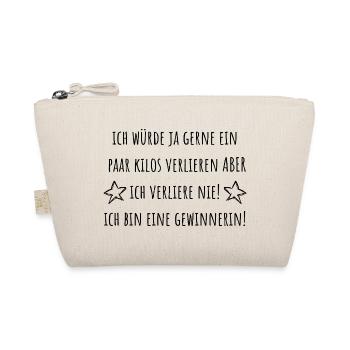 Ich bin eine Gewinnerin! Ich verliere nie! - Bio-Täschchen - Natur - Vorne