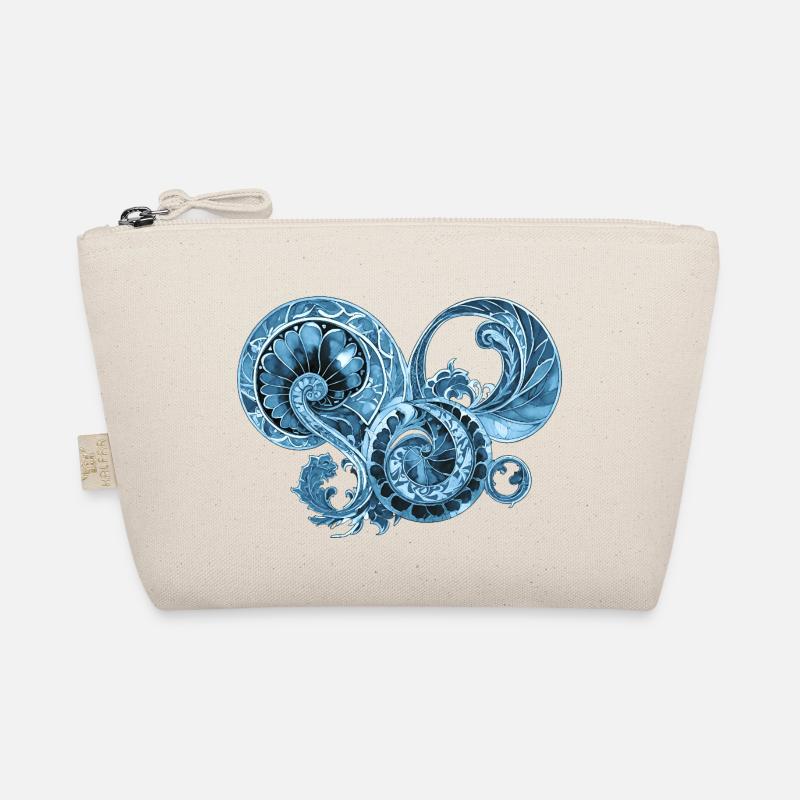 Blaues Ornament Bio-Täschchen