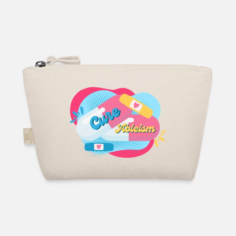 Cure Ableism Colorful Background Pills Patch Organic Pouch