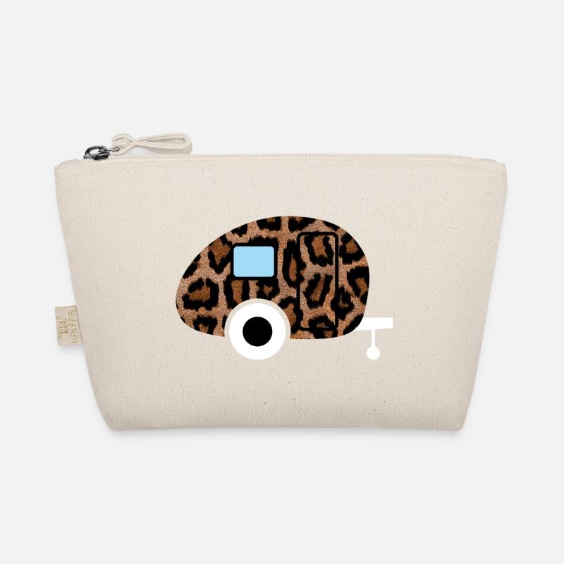 Caravan Wohnwagen Leopard Leolook Camping Retro Bio-Täschchen