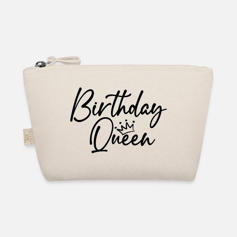 Birthday Queen, Geburtstagsshirt, Queen - Bio-Täschchen - Natur
