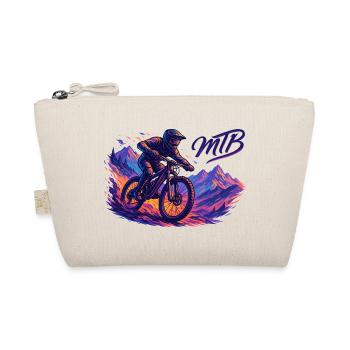 MTB Mountain Biking Mountain Biker Hobby Gift - Organic Pouch - nature - Front