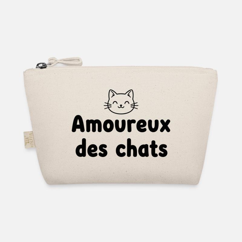 Cat Lover – Minimalist Rounded Text with Organic Pouch