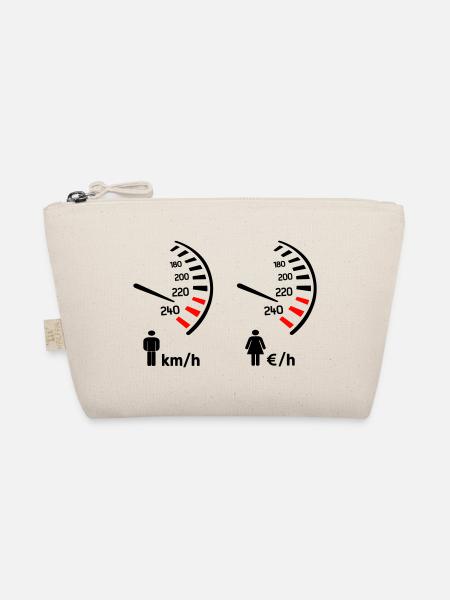 Speedometer km/h and expense meter - Organic Pouch - nature - Front