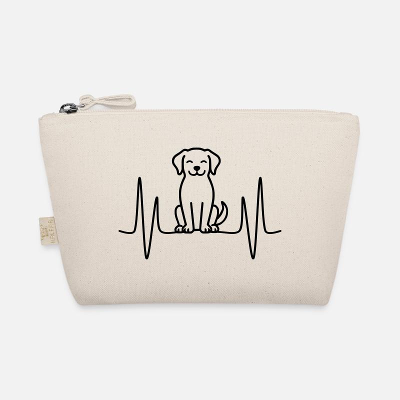 Dog heartbeat line motif Organic Pouch