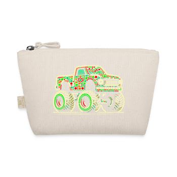 Spotty shirt Beadwork Monster Truck - Organic Pouch - nature - Front