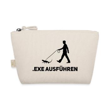 Execute .EXE – Funny Computer Scientist Shirt - Organic Pouch - nature - Front