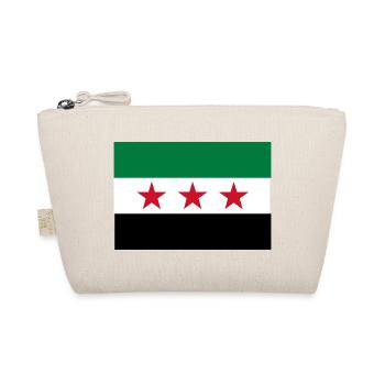 Grün Weiß Schwarz Sternenflagge - Bio-Täschchen - Natur - Vorne