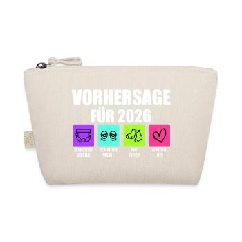 Soon Mom PREDICTION 2026 Funny - Organic Pouch - nature - Front