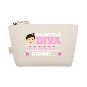 Soon Mom FUTURE DIVA IS COMING Funny - Organic Pouch - nature - Front