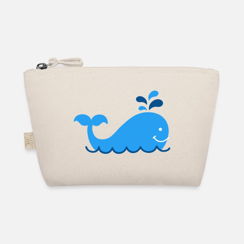 Nautic Design baleine bleue éclaboussure dessin animé Trousse biologique