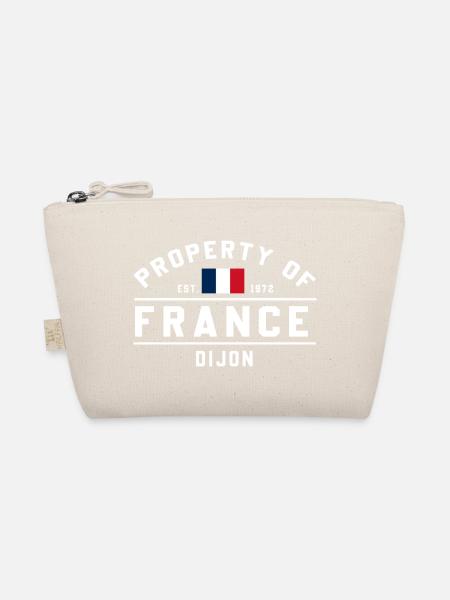 French Flag Graphic Dijon Logo - Organic Pouch - nature - Front