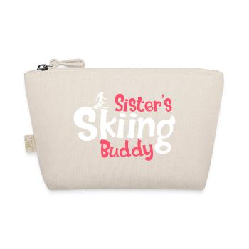 Funny Ski Lovers Graphic for Sisters - Organic Pouch - nature - Front