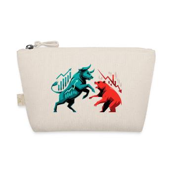 Bulls vs Bears Stock Market Fight Stocks Gift - Organic Pouch - nature - Front
