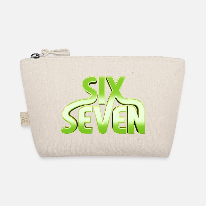Six Seven 6 7 - 67 - Grün Typografie Meme  Design Bio-Täschchen