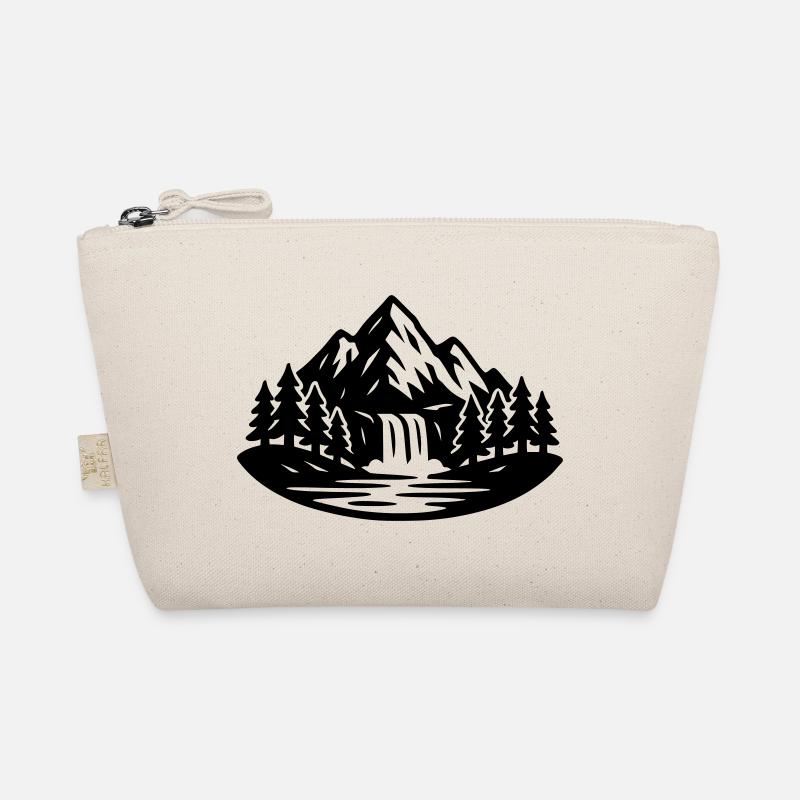 Mountains Landscape Forest Waterfall Organic Pouch
