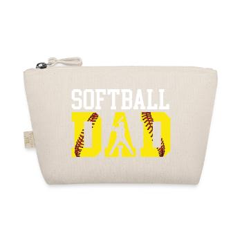 Softball-Vater lauter stolzer unterstützender Spieltags-Ausrüstung - Bio-Täschchen - Natur - Vorne