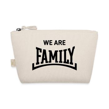 We Are Family (Familie / Eltern / Konkav / Black) - Bio-Täschchen - Natur - Vorne