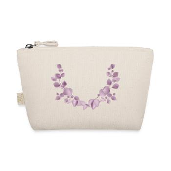 Delicate eucalyptus branches in dusky pink illustration - Organic Pouch - nature - Front